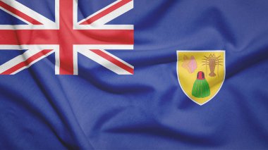 Kumaş dokusunda Turks ve Caicos Adaları bayrağı