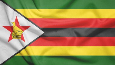 Kumaş dokusunda Zimbabwe bayrağı