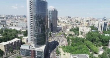 Ukrayna, Kyiv 'deki gökdelen manzarası