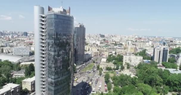 乌克兰基辅摩天大楼的空中景观 — 图库视频影像