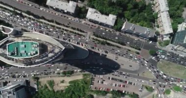 Ukrayna, Kyiv 'deki gökdelen manzarası