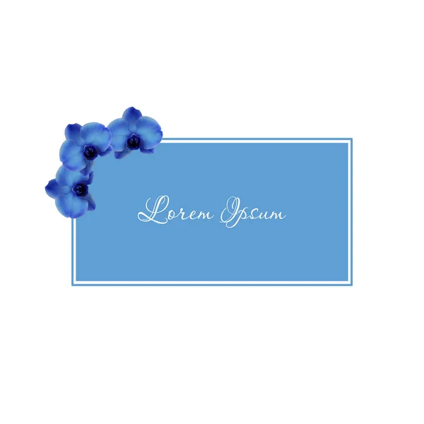 Mavi tropik orkideler arka plan