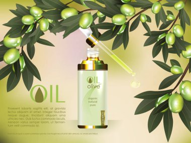 Cilt serumu toner şablon, cam damlacık şişe