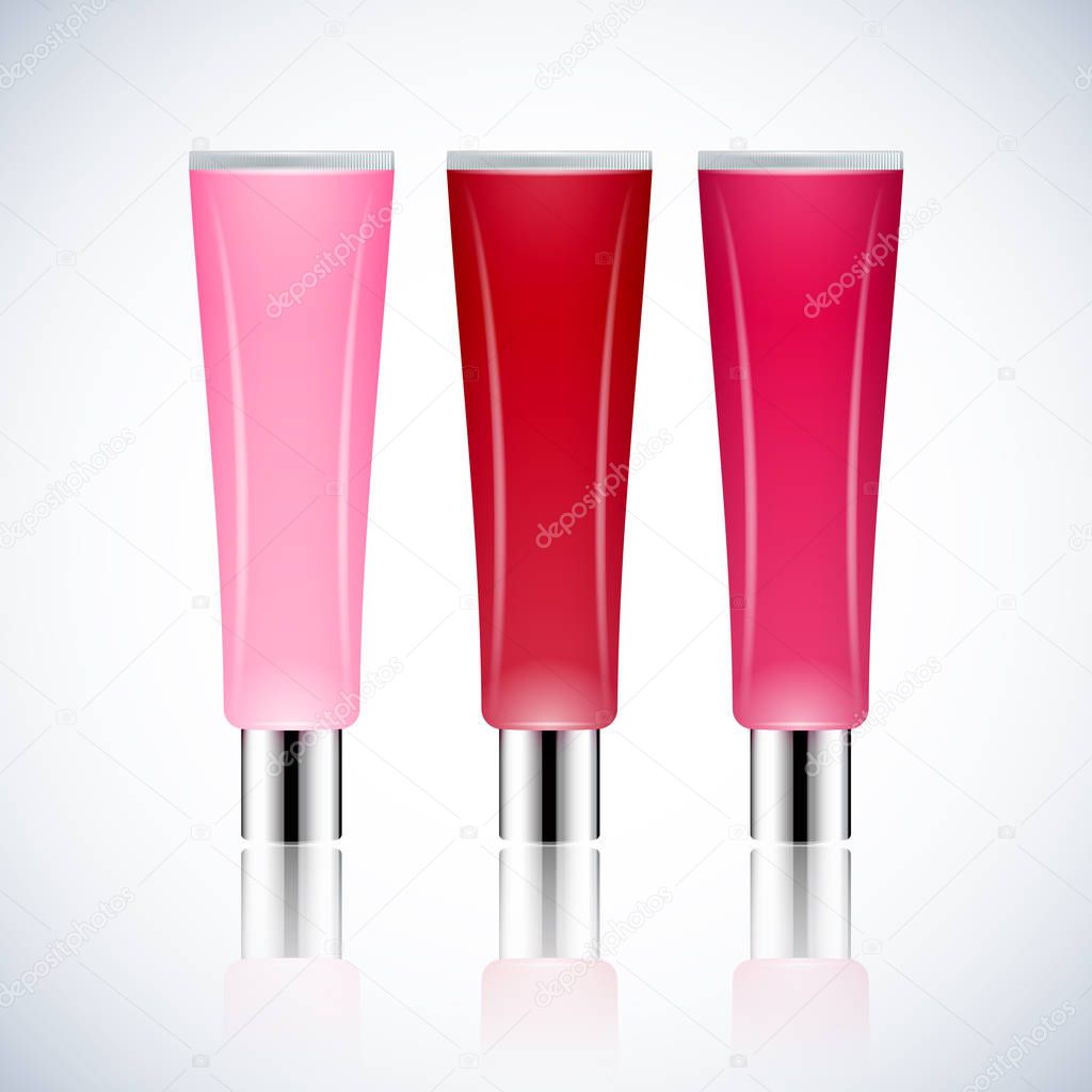 Vector Realistic lip gloss package design