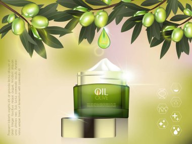 Krem kavanoz cilt bakım ürün paketi