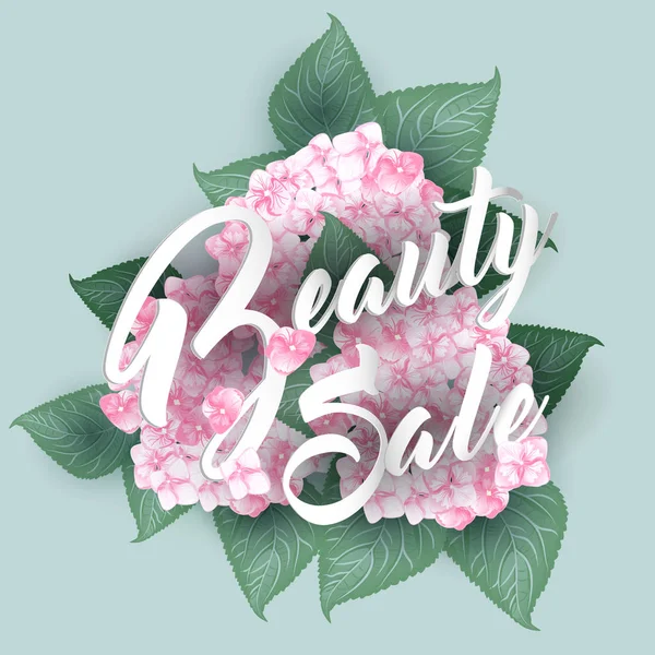 Hydrangea with Summer sale lettering