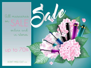 Vektör maskara ambalaj tasarımı