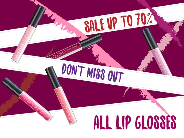 Vektör Lipgloss ambalaj tasarımı
