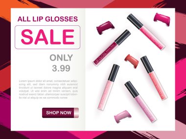 Vektör Lipgloss ambalaj tasarımı
