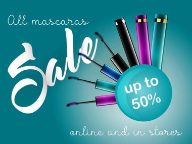 Vektör maskara ambalaj tasarımı