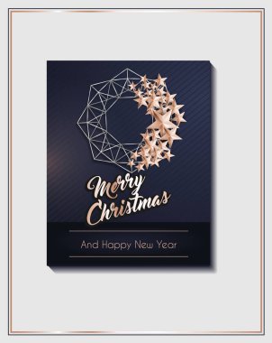 Altın parlayan kesme Noel ağacı ile Noel arka plan