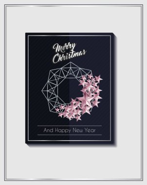 Altın parlayan kesme Noel ağacı ile Noel arka plan