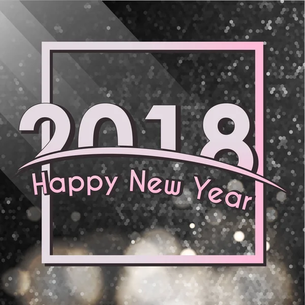 Šťastný nový rok 2018. Třpytky, zářící vzor — Stockový vektor