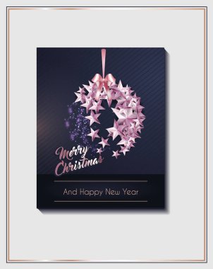 Neşeli Noel top yıldızlardan yapılan