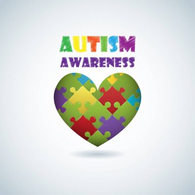 Dünya otizm farkındalık günü renkli bulmaca ile