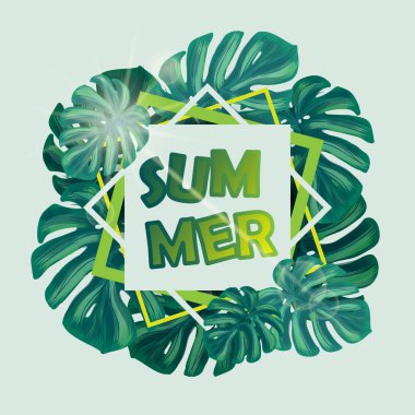 Yeşil Yaz tropikal arka plan