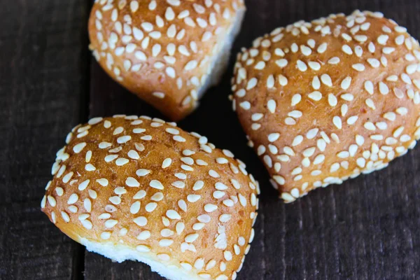 Soft muffins with sesame seeds — Stock Photo, Image