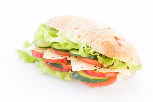 Ciabatta Sandwich with cheese — Stock Photo, Image