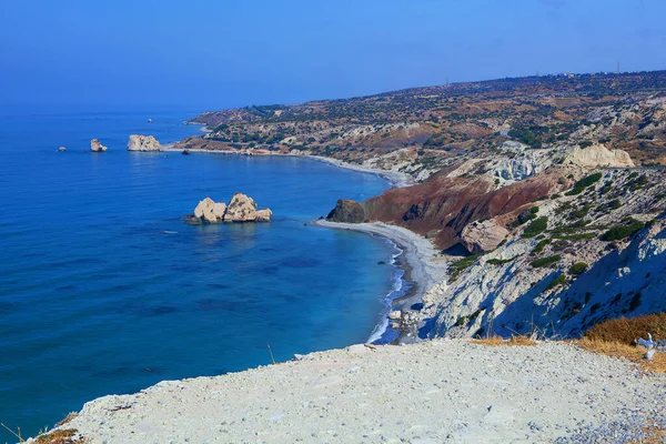 A beautiful sea landscape with a clean blue sky. Cyprus.