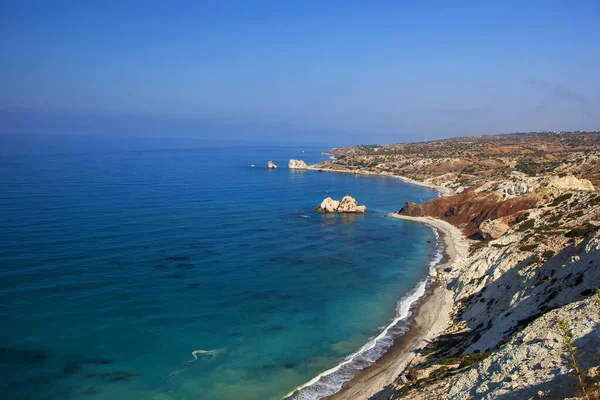 A beautiful sea landscape with a clean blue sky. Cyprus.