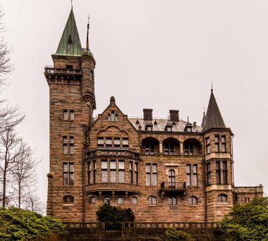 Vaxjo, İsveç - Şubat 2014. İsveç'te eski İskandinav Teleborg kale.