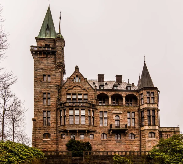 Vaxjo, İsveç - Şubat 2014. İsveç'te eski İskandinav Teleborg kale.