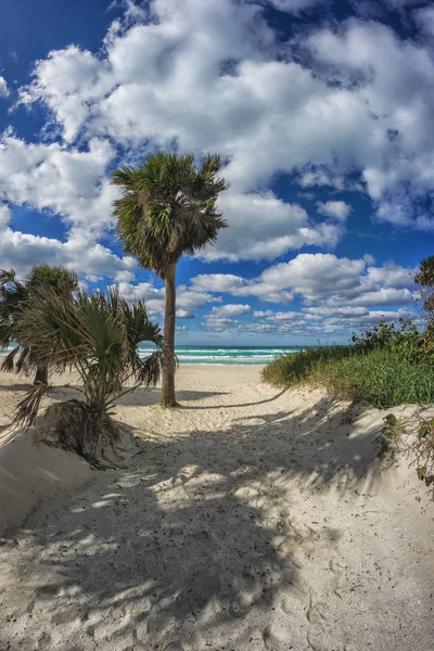 Deniz Manzaralı, mavi gökyüzü, kum güneş yaz, tatil yaz konsepti ile güzel bir plaj.