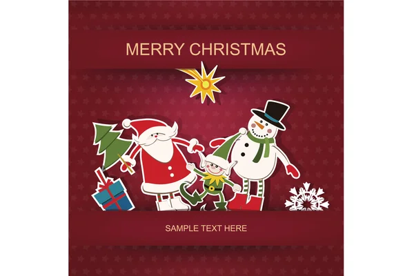 Noel ve yeni yıl. Kartpostal ve aplike. vektör
