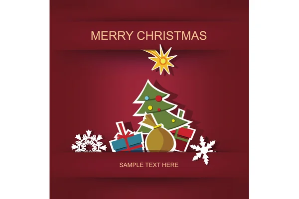Noel ve yeni yıl. Kartpostal ve aplike. vektör