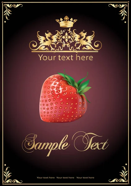 Chocolat, fraise. Illustration vectorielle réaliste. Bel emballage . — Image vectorielle