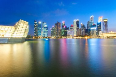 Finans bölgesine ve iş ofis Singapur şehir Binası