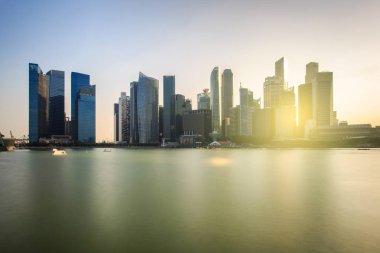 Finans bölgesine ve iş ofis Singapur şehir Binası