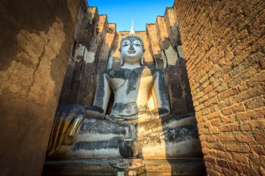 Antik Buda heykeli. Sukhothai Tarih Parkı, sukhothai Eyaleti, Tayland