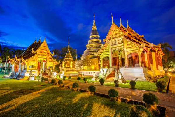 Wat Phra Singh is located in the western part of the old city center of Chiang Mai,Thailand — Stock Photo, Image