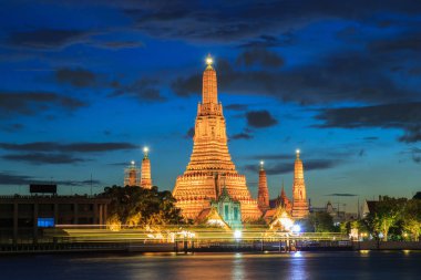 WAT arun Budist Dini yerler twilight saat, bangkok, Tayland