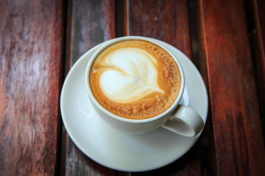 kahve latte art coffee shop ahşap masa