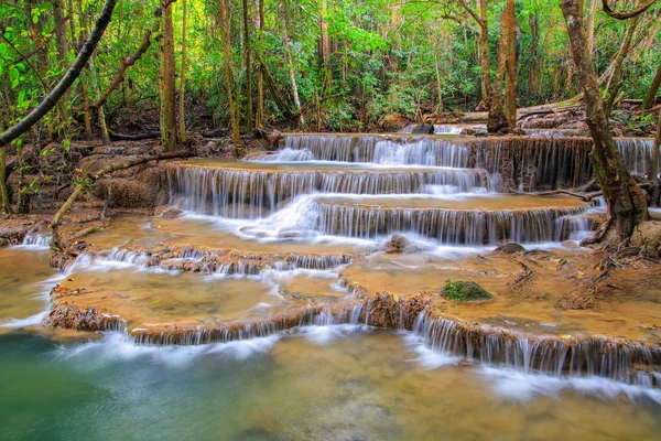 Waterfall and green stream in the forest Thailand — Stock Photo, Image