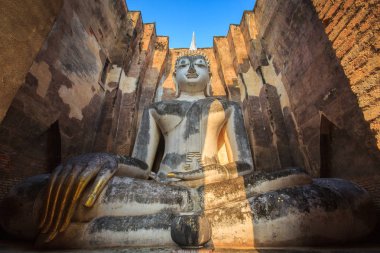 Antik Buda heykeli. Sukhothai Tarih Parkı, sukhothai Eyaleti, Tayland