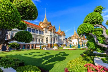 Grand palace, Wat pra kaew ile mavi gök, bangkok, Tayland