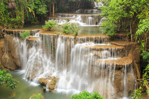 Huai Mae Khamin waterfall in deep forest, Thailand — Stock Photo, Image
