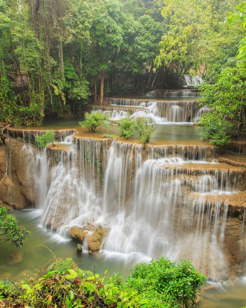 Huai Mae Khamin waterfall in deep forest, Thailand — Stock Photo, Image