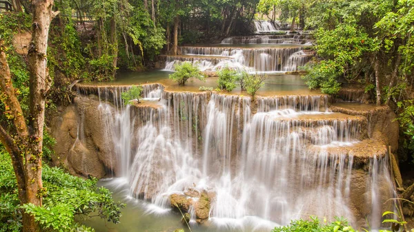 Huai Mae Khamin waterfall in deep forest, Thailand — Stock Photo, Image