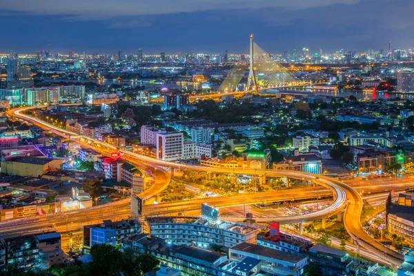 Autopista de Bangkok y vista superior de la autopista, Tailandia — Foto de Stock