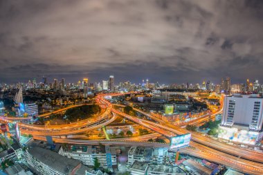 Bangkok Otoyolu ve Otoyol Üst Manzarası, Tayland