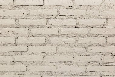 Soyut yıpranmış doku eski sıva açık gri lekeli ve boya beyaz tuğla duvar arka planda kırsal Oda, grunge paslı blok taş teknoloji renk yatay mimari duvar kağıdı yaşlı