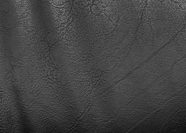 Fond texture cuir noir — Photo