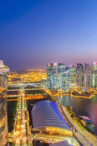 Пейзаж фінансового району та ділового будівництва Сінгапуру — стокове фото
