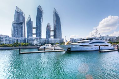 Keppel Körfezi Karayipler'de. Bu lüks konut Singapur City