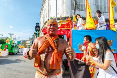 Phuket, Tayland - 28 Eylül: Phuket vejetaryen Festivali Phuket Town, Phuket, Tayland tarihinde 28 Eylül, 2014