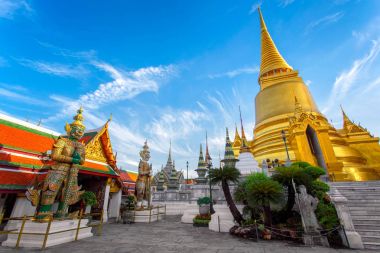Bangkok Tayland 'daki Wat Phra Kaew Eski Tapınağı